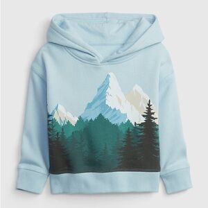 3T GAP Blue and Green Scenic Landscape Hoodie